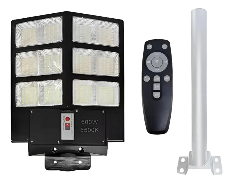 FOCO LED SOLAR 600W CON PANEL GRAN ANGULAR - 1