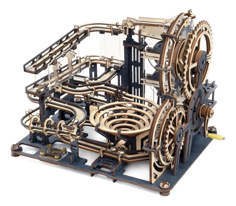 PUZZLE 3D DE MADERA CIUDAD NOCTURNA CON CANICAS - 1