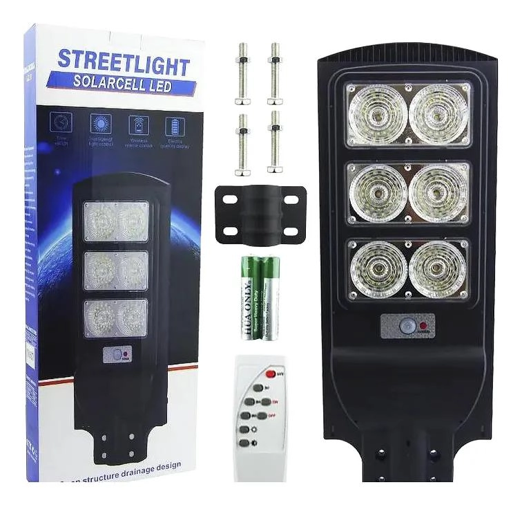 FOCO SOLAR PARA POSTE 400W CON 3 PLACAS Y 198 LEDS - 4