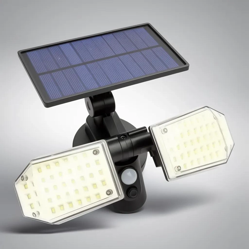 FOCO SOLAR 78 LED CON SENSOR DE MOVIMIENTO AJUSTABLE - 1