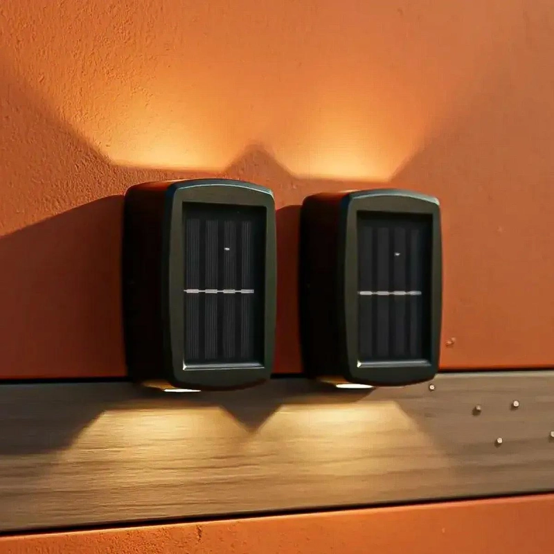 PACK 2 APLIQUES DE PARED SOLARES PARA EXTERIOR - 1