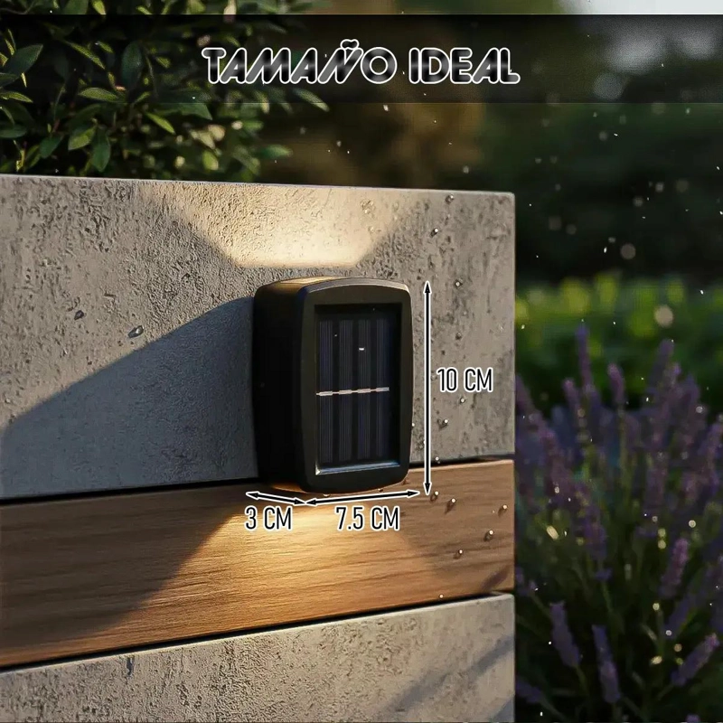 PACK 2 APLIQUES DE PARED SOLARES PARA EXTERIOR - 2