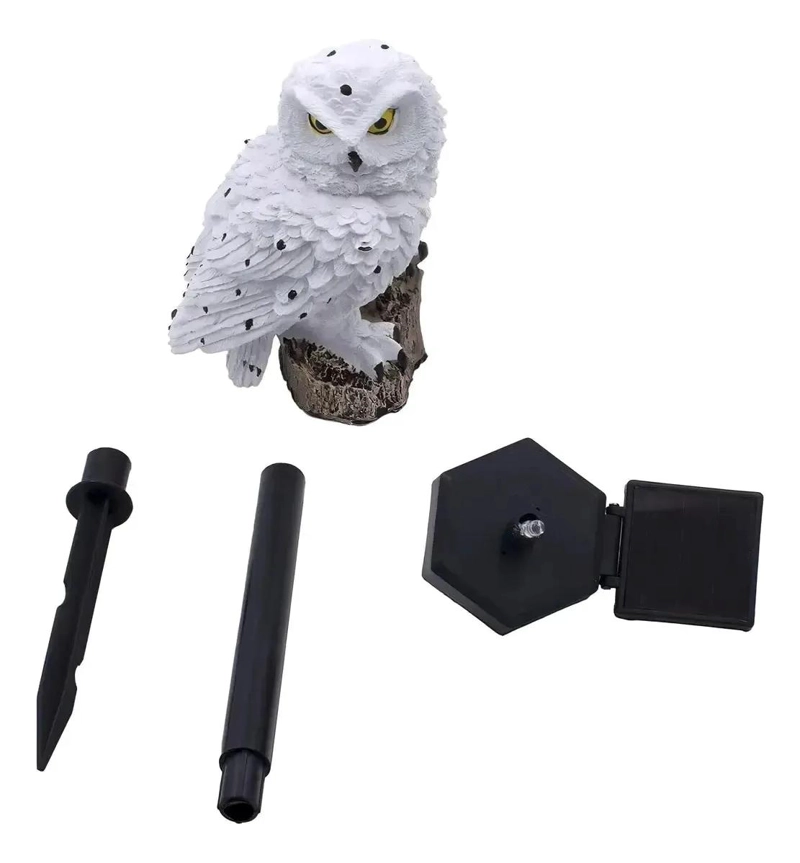 PACK 2 LAMPARAS SOLARES ESTACA JARDIN BUHO - 5