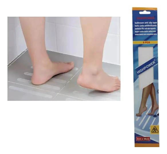 TIRAS ANTIDESLIZANTES TRANSPARENTES PARA BAÑERAS Y DUCHAS - 1