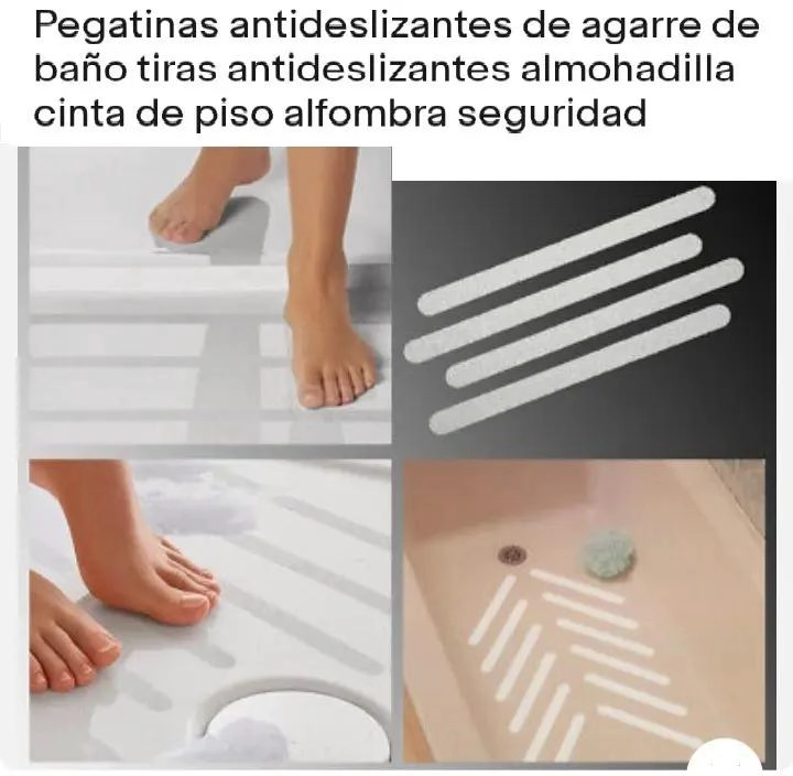 TIRAS ANTIDESLIZANTES TRANSPARENTES PARA BAÑERAS Y DUCHAS - 3