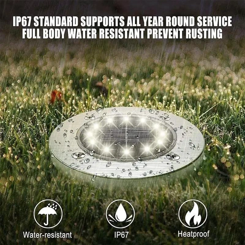 8 FOCOS SOLARES LED PARA EXTERIOR DE PIE - 4