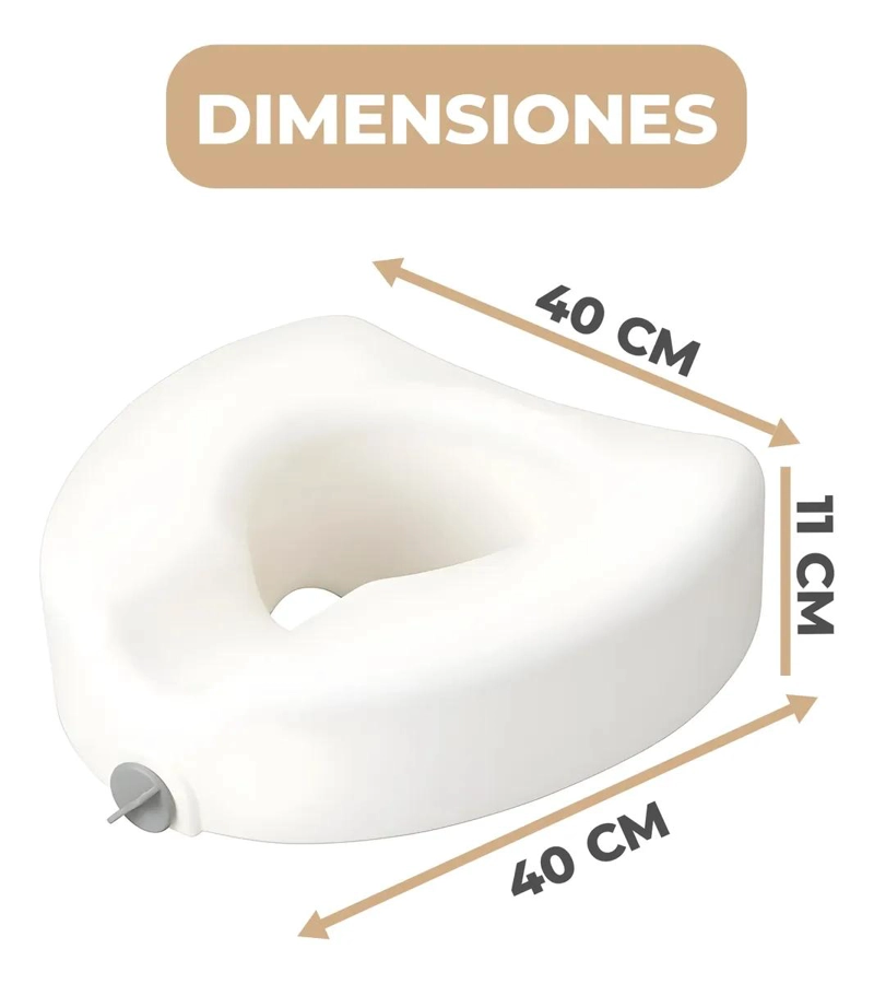 ALZA DE BAÑO PORTATIL SIN MANILLAS PARA WC UNIVERSAL - 4