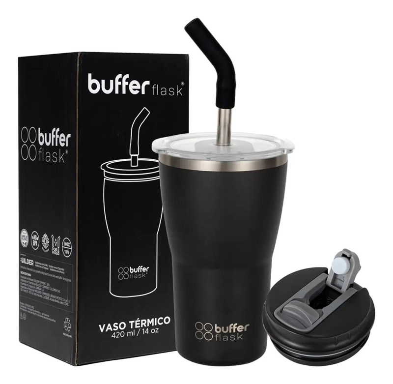 VASO TERMO ACERO INOXIDABLE 400ML CON TAPA - 1