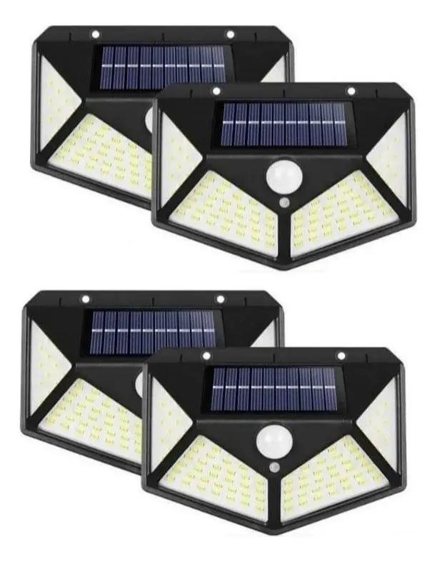 FOCO SOLAR 100 LED CON SENSOR DE MOVIMIENTO X4 - 2