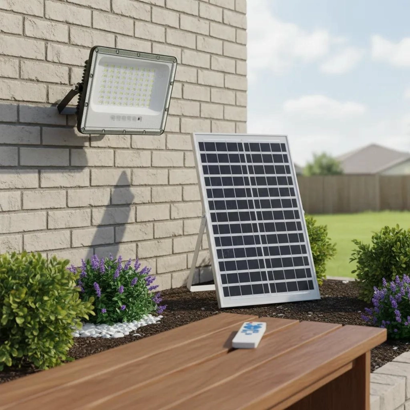 FOCO REFLECTOR SOLAR 50W CON PANEL Y CONTROL - 3