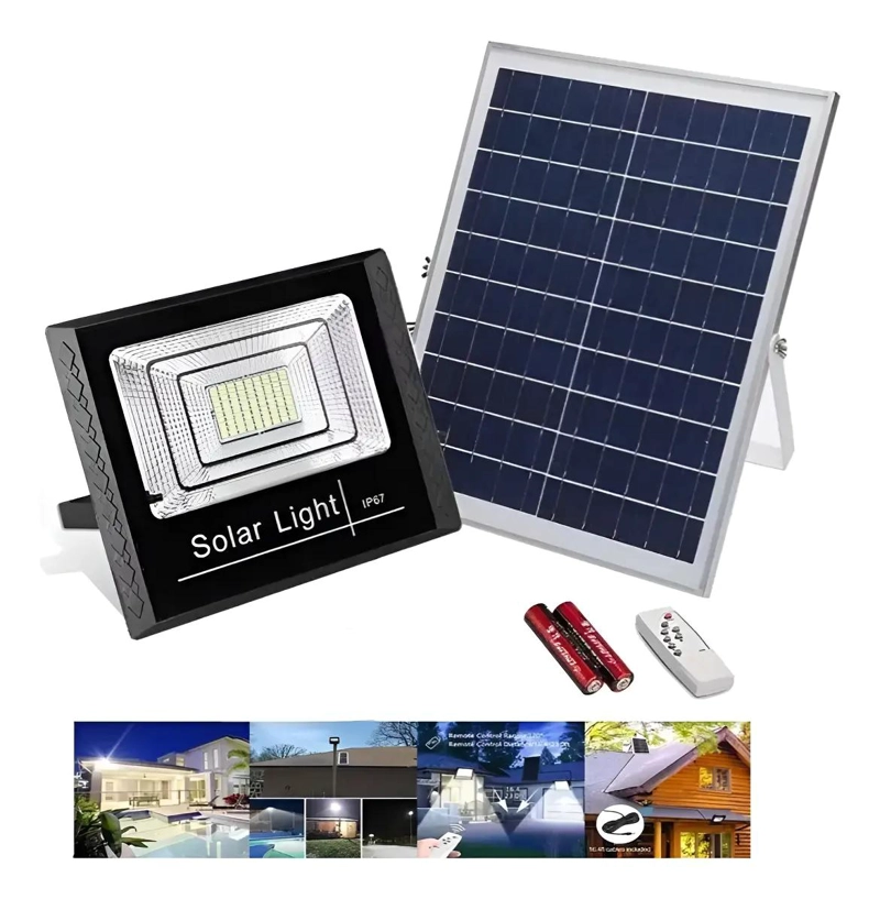 LAMPARA SOLAR LED 40W CON PANEL Y CONTROL REMOTO - 1