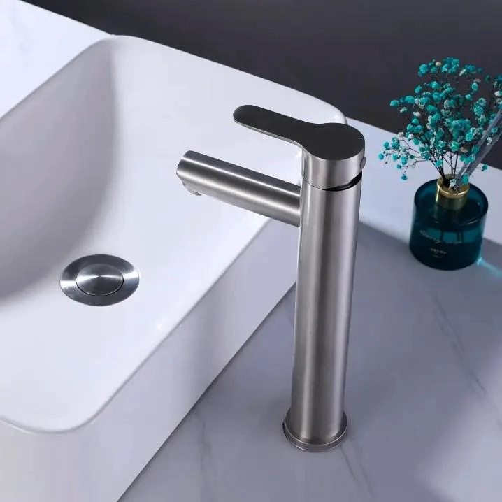 LLAVE MONOMANDO ALTA PARA LAVATORIO ACERO INOXIDABLE - 3