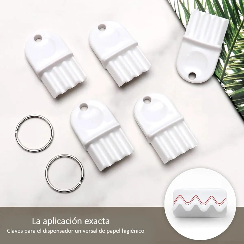 SET DE 10 LLAVES UNIVERSALES PARA SOPORTE DE PAPEL HIGIE N - 5