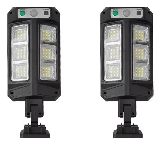 PACK 2 FOCOS SOLARES LED CON SENSOR DE MOVIMIENTO - 1