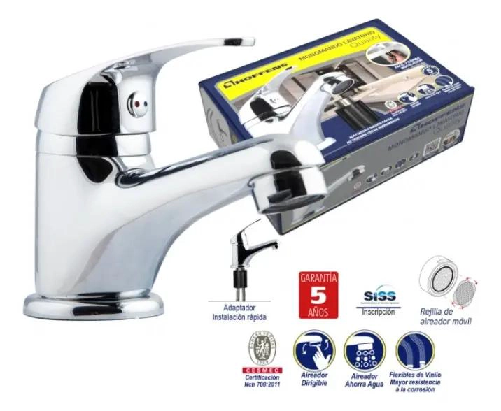 LLAVE MONOMANDO PARA LAVATORIO CON DISEÑO MODERNO - 3