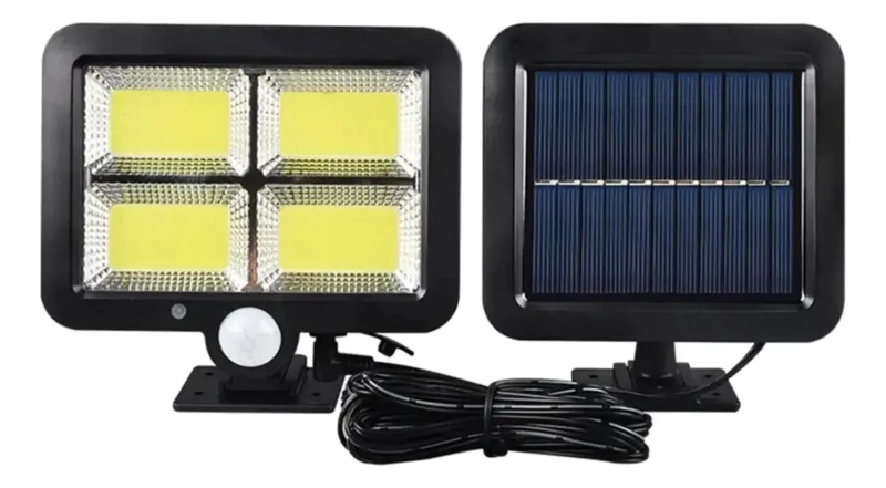 LAMPARA SOLAR 100W CON SENSOR DE MOVIMIENTO Y 128 LEDS - 1