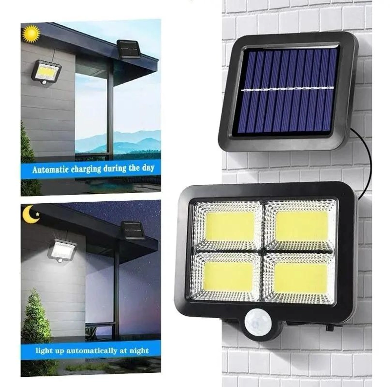 LAMPARA SOLAR 100W CON SENSOR DE MOVIMIENTO Y 128 LEDS - 4
