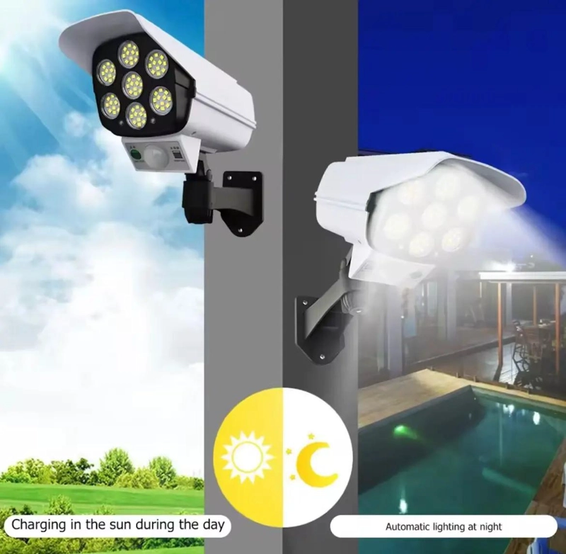FOCO SOLAR CON SENSOR DE MOVIMIENTO TIPO CAMARA - 2