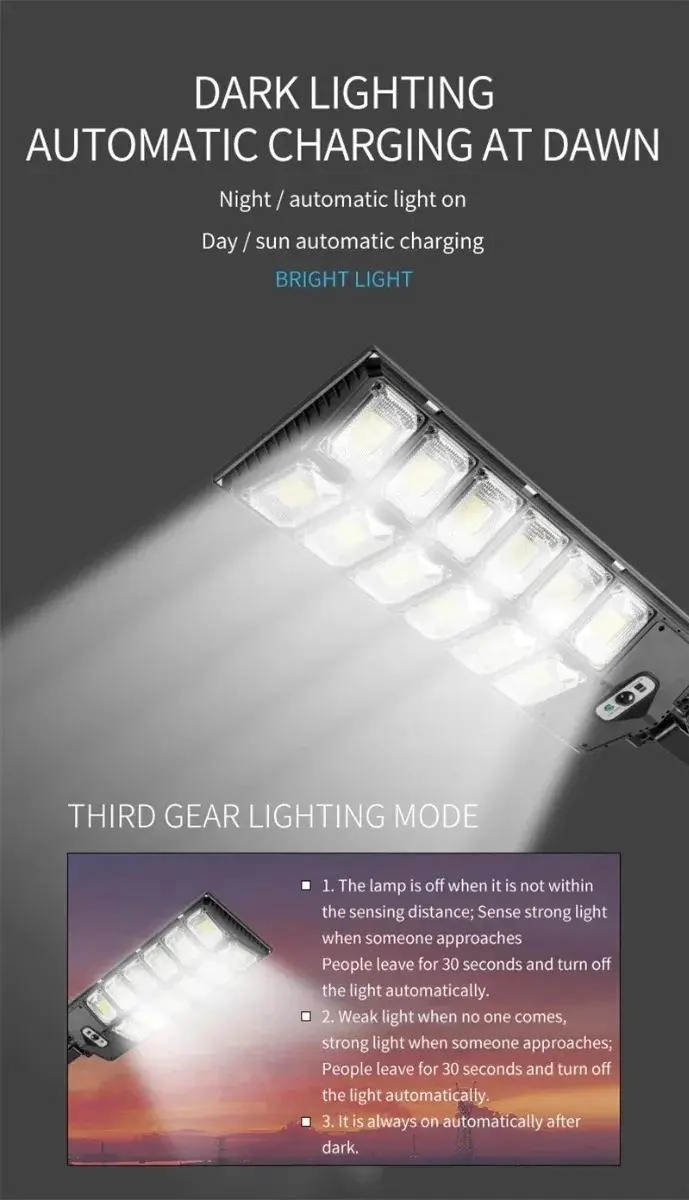 FOCO LED EXTERIOR 200W CON SENSOR DE MOVIMIENTO - 2