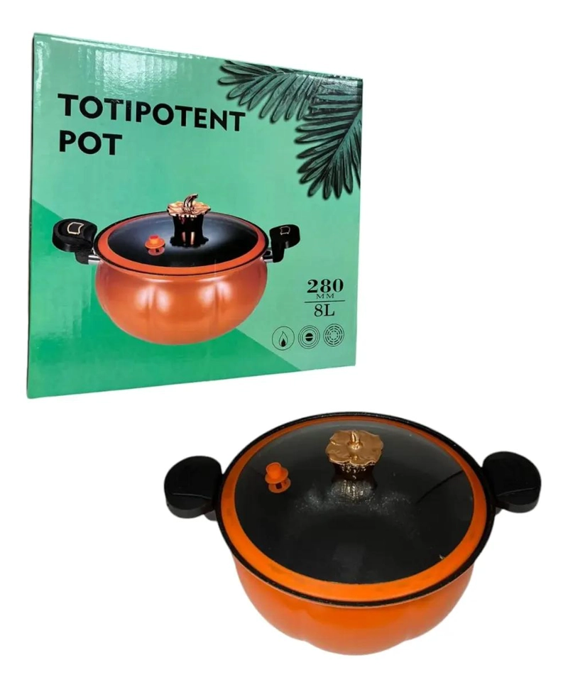 OLLA ANTIADHERENTE DE CALABAZA 8 LITROS - 1