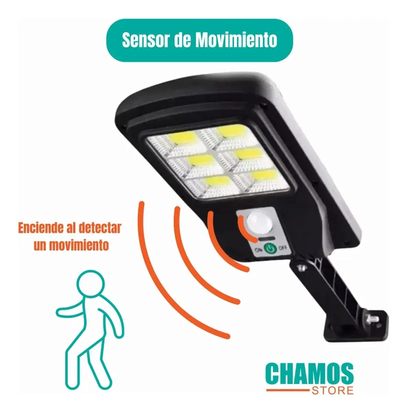 PACK 4 FOCOS SOLARES LED CON SENSOR MOVIMIENTO IP65 - 2