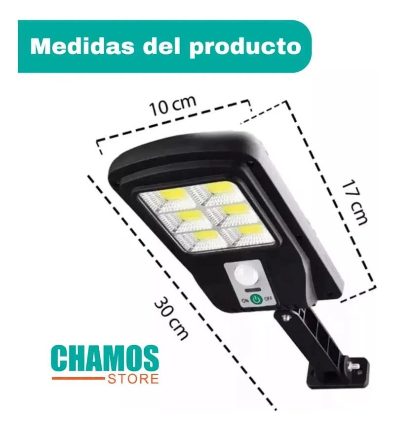 PACK 4 FOCOS SOLARES LED CON SENSOR MOVIMIENTO IP65 - 3