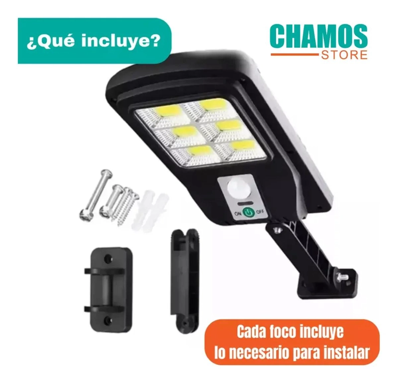 PACK 4 FOCOS SOLARES LED CON SENSOR MOVIMIENTO IP65 - 5