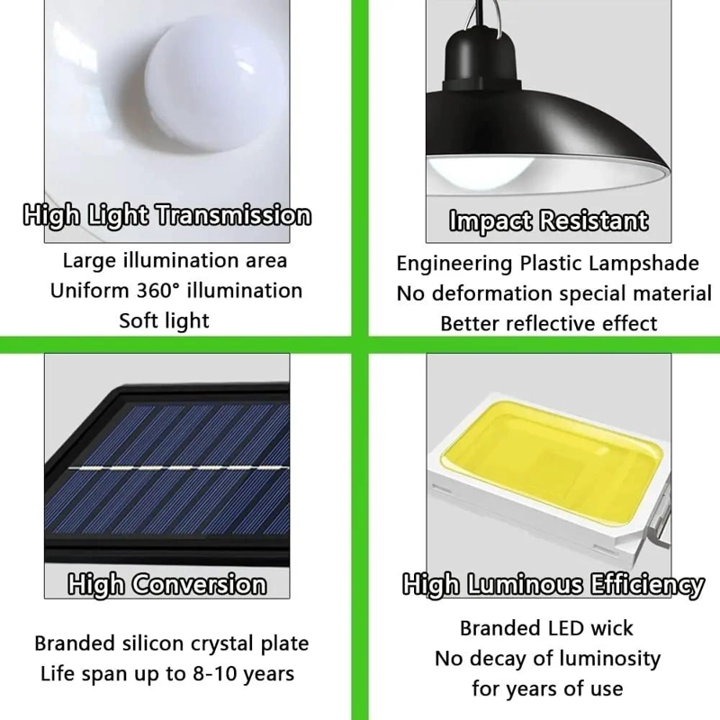 LAMPARA SOLAR DOBLE COLGANTE 240W CON CONTROL - 4