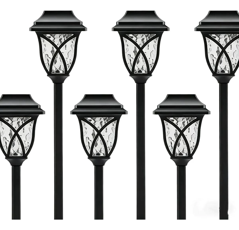 PACK DE 6 LAMPARAS SOLARES DECORATIVAS PARA JARDIN - 1
