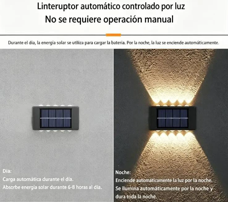 JUEGO DE 2 LAMPARAS SOLARES LED PARA JARDIN Y PATIO - 5