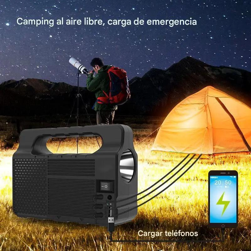 KIT SOLAR DE EMERGENCIA PARA CAMPING CON 3 AMPOLLETAS USB - 3