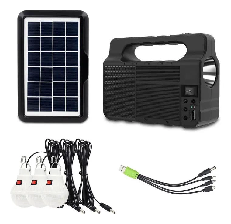 KIT SOLAR DE EMERGENCIA PARA CAMPING CON 3 AMPOLLETAS USB - 5