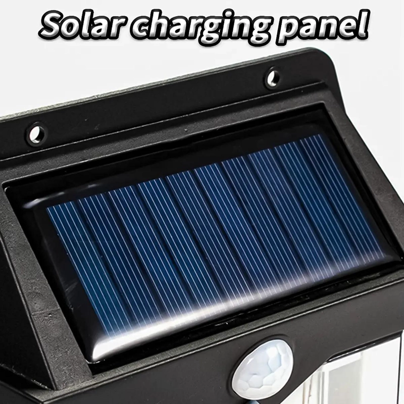 SET 6 FAROLES SOLARES DE PARED CON SENSOR Y LUZ CALIDA - 5