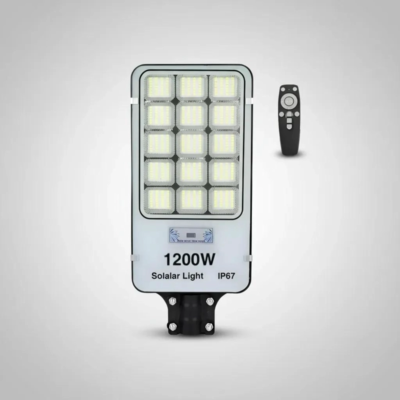 FOCO SOLAR EXTERIOR 1200W LUZ FIJA CON SOPORTE METALICO - 4