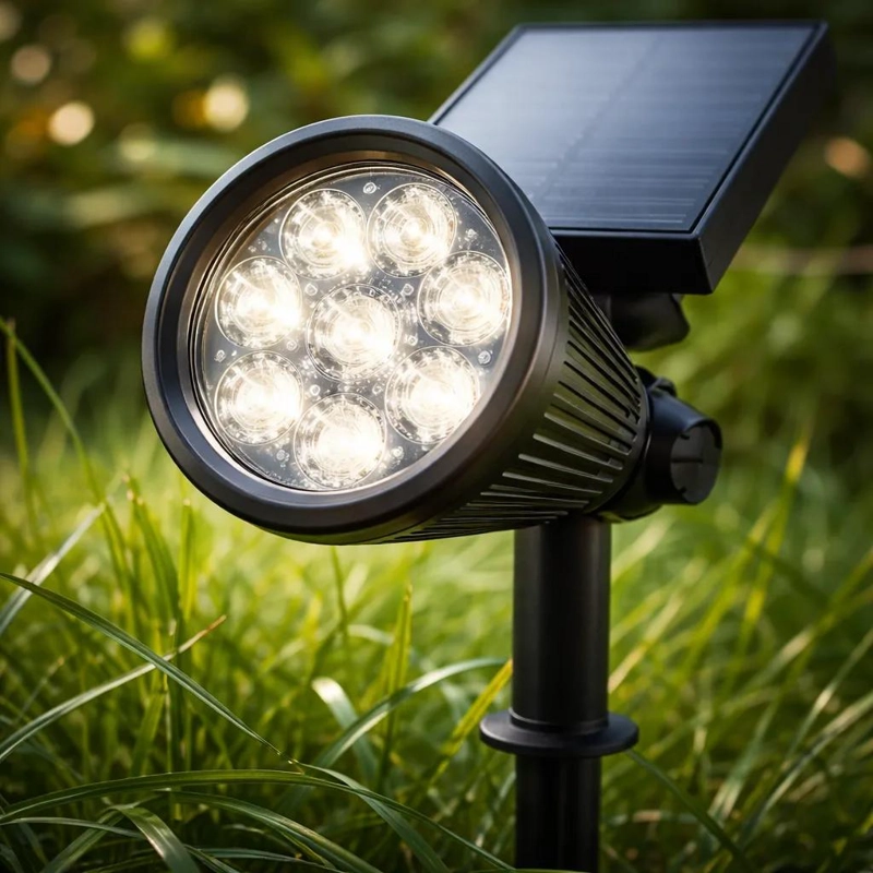 LAMPARA ESTACA SOLAR LED PARA JARDIN - 2