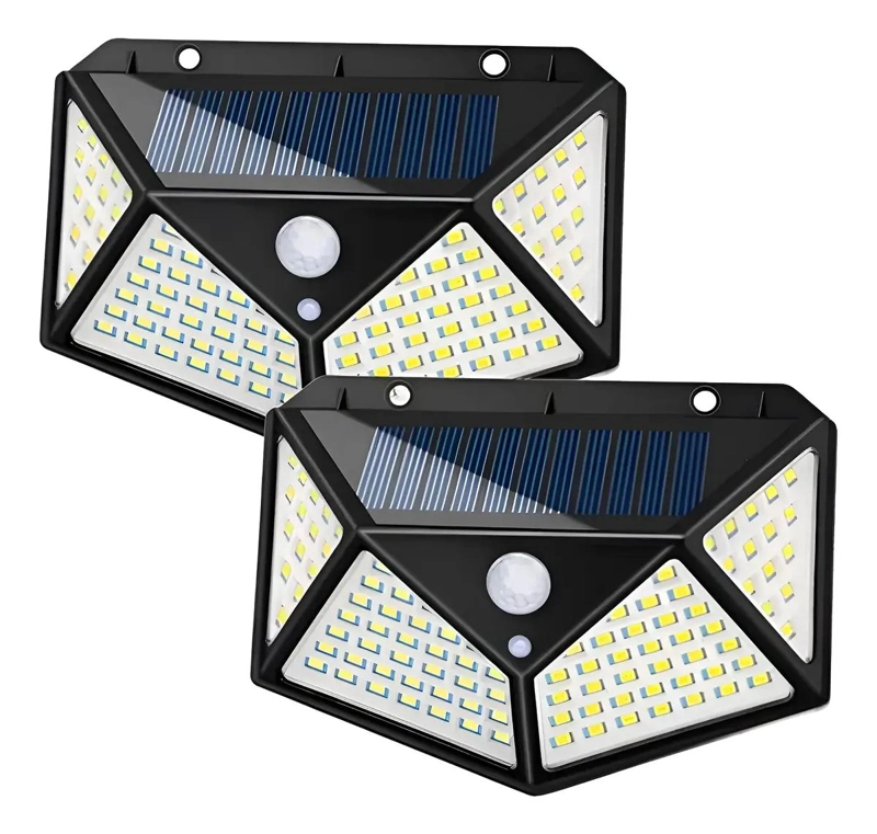 LAMPARA FAROL SOLAR 100 LED CON SENSOR DE MOVIMIENTO - 1