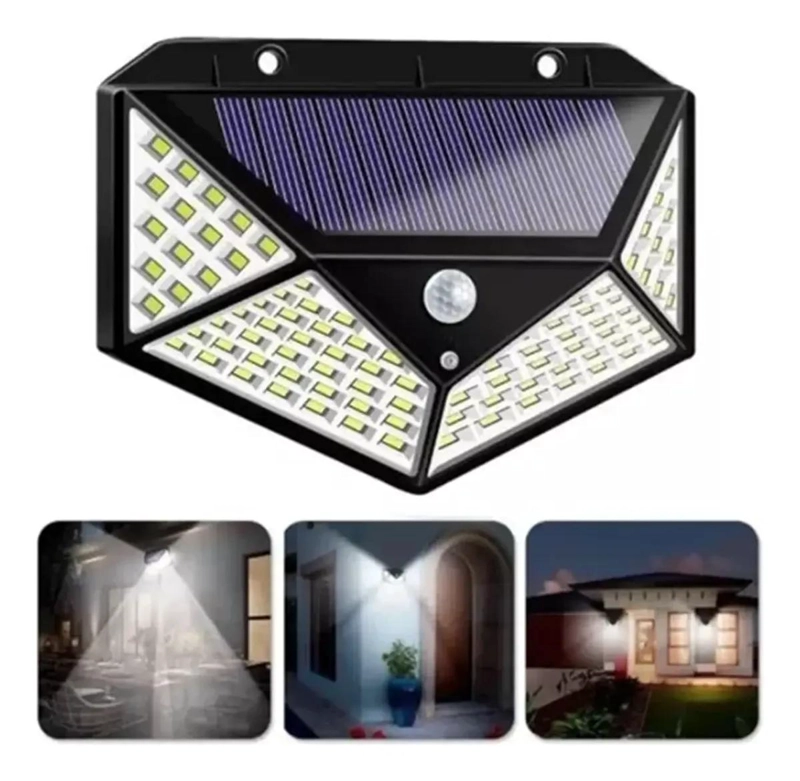 LAMPARA FAROL SOLAR 100 LED CON SENSOR DE MOVIMIENTO - 2