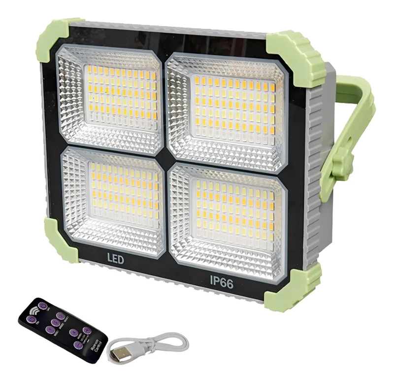 REFLECTOR LED PORTATIL RECARGABLE CON PANEL Y USB - 1