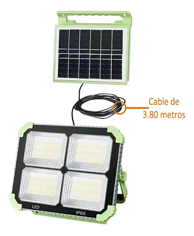 REFLECTOR LED PORTATIL RECARGABLE CON PANEL Y USB - 4