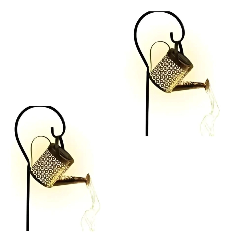 PACK 2 REGADERAS SOLARES LED DECORATIVAS PARA JARDIN - 1