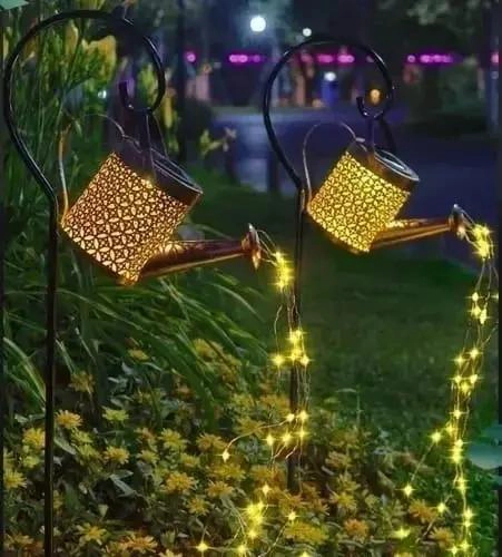 PACK 2 REGADERAS SOLARES LED DECORATIVAS PARA JARDIN - 4