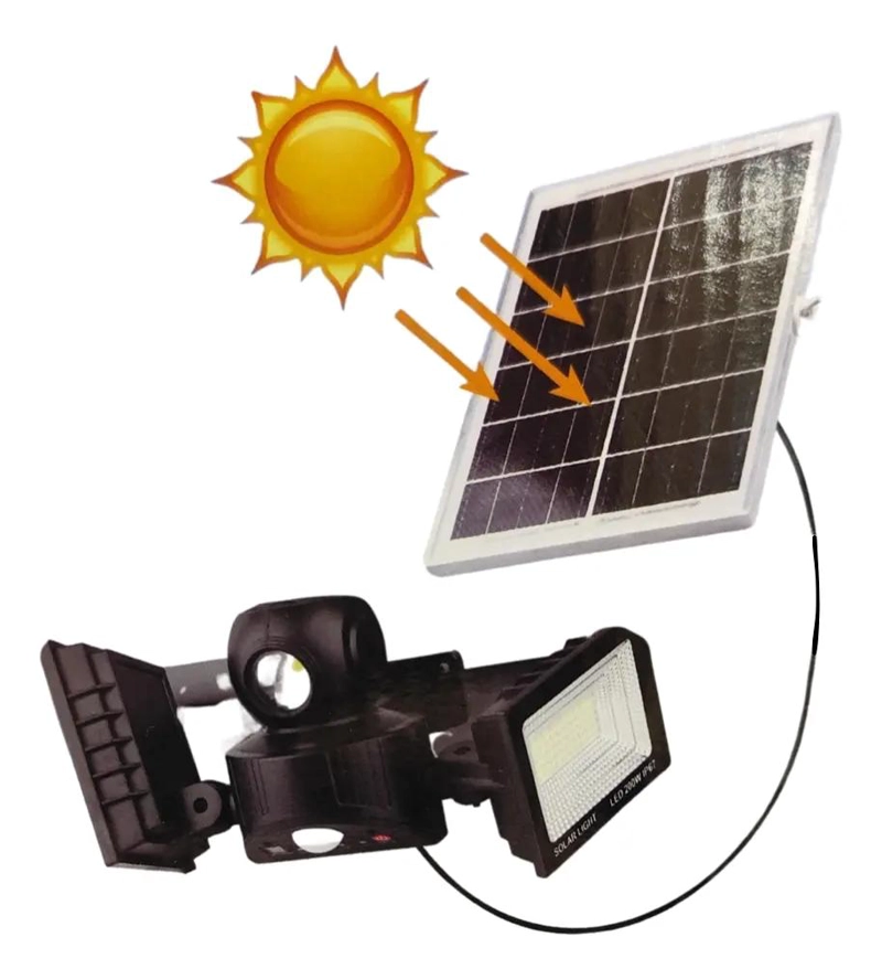 FOCO SOLAR EXTERIOR CON SENSOR DE MOVIMIENTO - 2