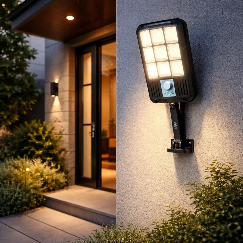 LAMPARA SOLAR LED CON SENSOR DE MOVIMIENTO - 5