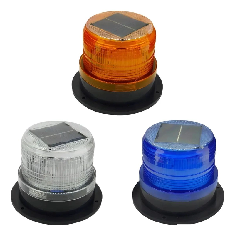 BALIZA LED SOLAR CON LUZ ESTROBOSCOPICA NOCTURNA Y BASE I - 1