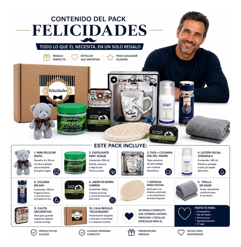 SET REGALO PARA HOMBRE CON TAZON Y ACCESORIOS - 2