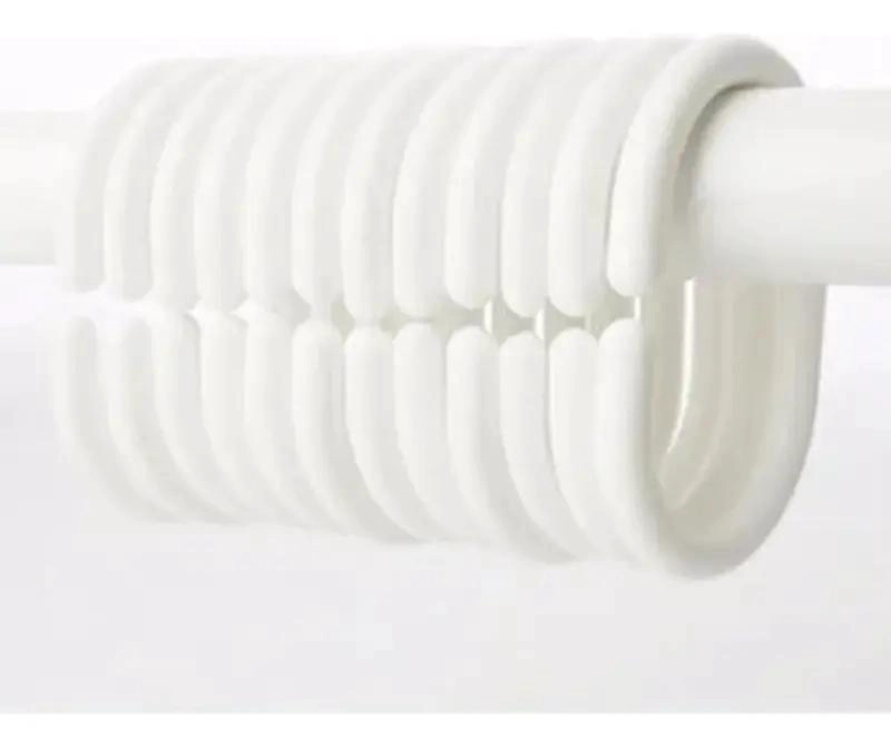 CORTINA DE BAÑO IMPERMEABLE CON GANCHOS - 2