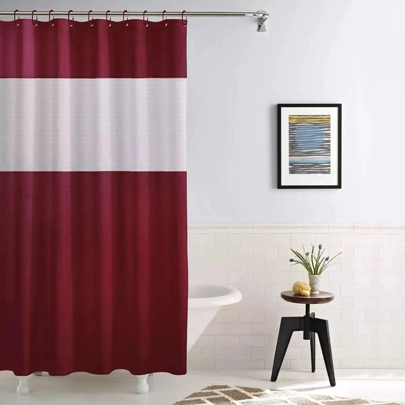 SET DE ACCESORIOS DE BAÑO ORGANIZADOR CON CORTINA Y JABONERA - 3