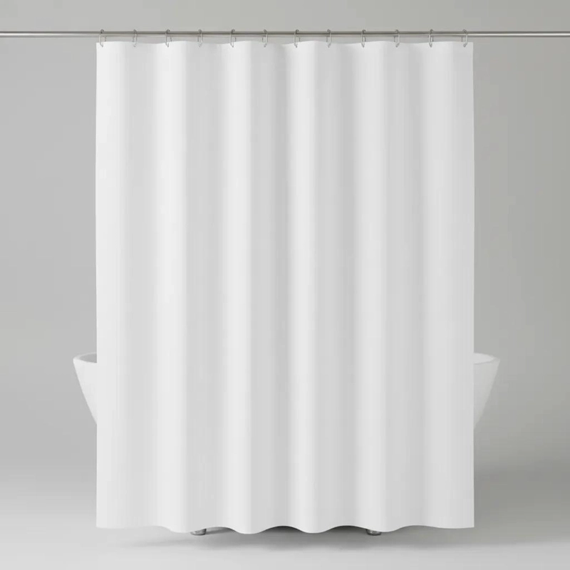 CORTINA DE BAÑO BLANCA IMPERMEABLE 180X200 CM - 1