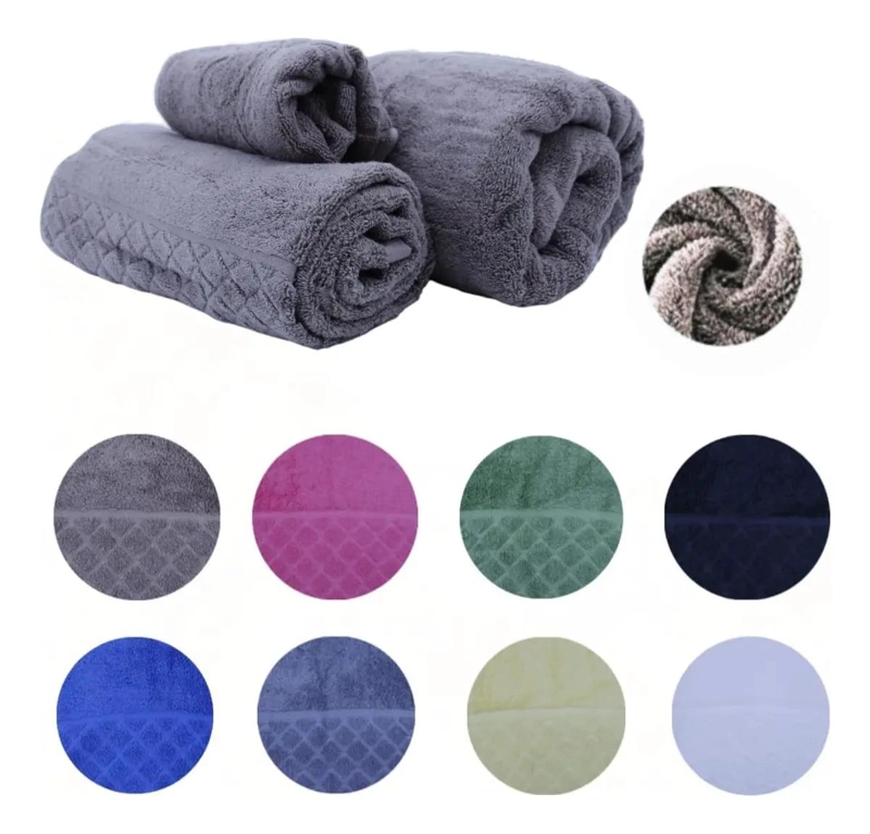 TOALLA EXTRA GRANDE 100X140 CM 100% ALGODON GRIS - 1