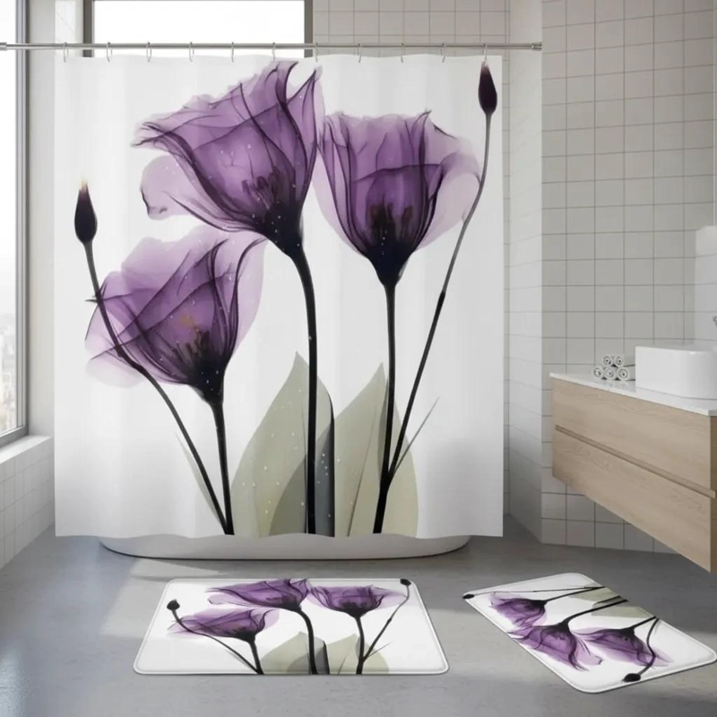 CORTINA PARA BAÑO RESISTENTE AL AGUA - 1